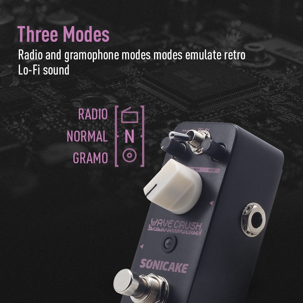 SONICAKE Bitcrush Digital Sampling Rate Sample ReducerGuitar Bass Effects Pedal