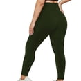 thumbnail image 2 of AnuYalue Butt Lifting Leggings for Women Plus Size Tummy Control Leggings Women High Waist Legging Gym Workout Yoga Pants Army Green XL, 2 of 6