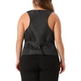thumbnail image 3 of Agnes Orinda Plus Size Vest for Women Sleeveless Jacquard Jacket Steampunk Waistcoat 1X Black, 3 of 6