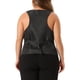 thumbnail image 3 of Chaleco sin mangas de talla grande Agnes Orinda para mujeres, chaqueta jacquard estilo steampunk, chaleco 3X negro, 3 of 6