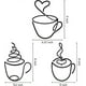 thumbnail image 2 of piezas de taza de café de metal para pared, letrero de alambre para café, decoración de pared para cocina, restaurante, tienda, accesorios (taza de café), color negro, 8 x 5-7 pulgadas, 2 of 5