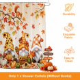 thumbnail image 3 of Gnomes Fall Shower Curtains for Bathroom, Maple Leaf Thanksgiving Pumpkins Orange Waterproof Fabric Shower Curtain, Decorative Bathroom Curtain for Bathtub, 72"x84", No Hooks Included, 3 of 9