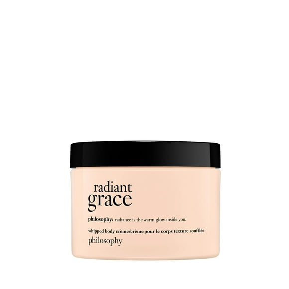 philosophy radiant grace whipped body crème - luxury scented body lotion - with notes of jasmine, black cherry & sandalwood - 8 fl oz