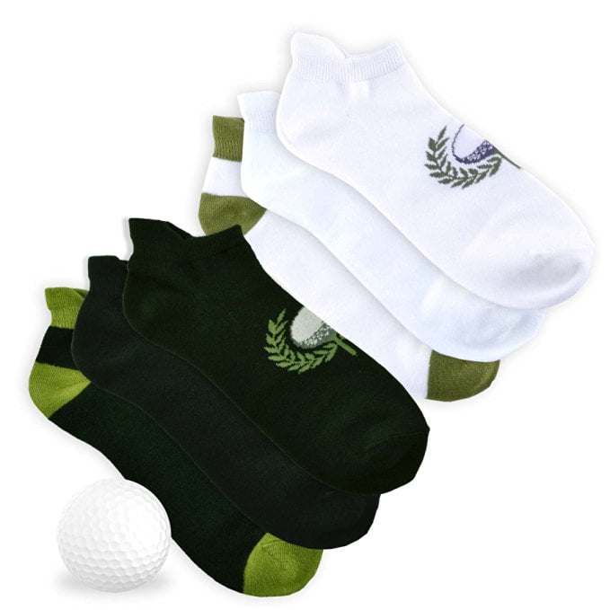 TeeHee Socks TeeHee Men's Golf Socks No Show Socks 6Pairs Assorted