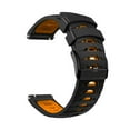 thumbnail image 6 of Replacement 22mm  Dual Color Watch Band Silicone Watchband Sports Watch WristBand Smart Watch Strap BLACK&ORANGE, 6 of 8
