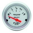 thumbnail image 3 of AutoMeter Gauge Fuel Level 4314 Ultra-Lite; 2-1/16 Inch; Short Sweep Electric; Analog; 0 Ohms Empty/90 Ohms Full; Silver Face/Brushed Bezel/Orange Needle; Incandescent Around The Dial, 3 of 5