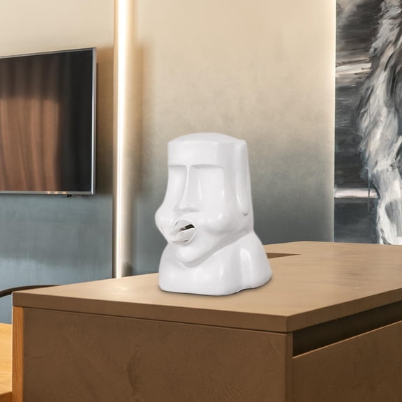 Paper Storage Box Tissue Case Resin Craft Paper Towel Box Ornament Tissue Holder Tissue Box Cover Holder for Hotel Bedroom Vanity Countertop White