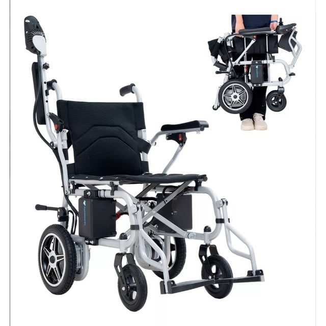 Silla de Ruedas Electrica GAMBIMEDIC Modelo GM6013A Acero 31KG Soporta 100kg Plegable 2 Motores 250w Bateria 24v12ah