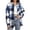 Blue-a, variant on Women's Plaid Flannel Shirt, Oversized Collar Long Sleeve Button Front Shacket Top, Fall Winter Coat for Women Outdoor Layer Wear, Sizes S-3XL