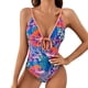 thumbnail image 1 of Gibobby Trajes de Baño Mujer Completo Traje de baño con tirantes para mujer, nuevo traje de baño, monos de Bikini florales sexis(Morado,G), 1 of 5