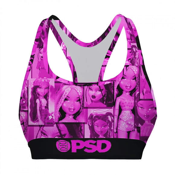 Bratz Collage PSD Sports Bra-Large