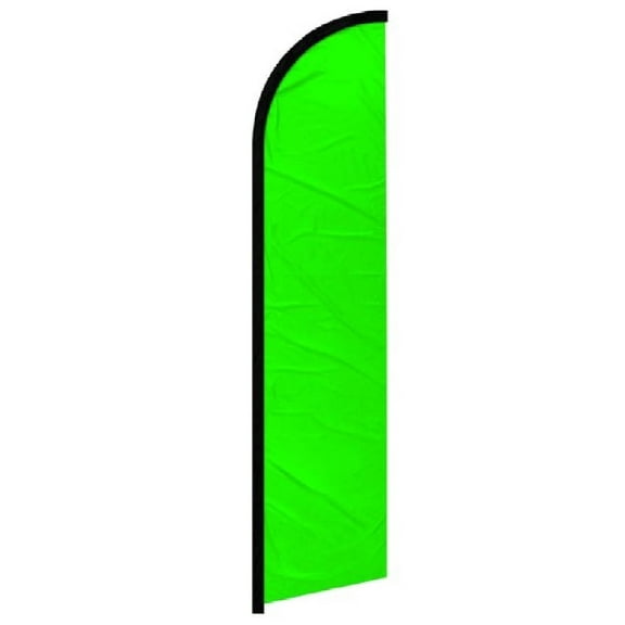 OnPoint Wares| Neon Green Solid Color Windless Banner Flag | Advertising Flag/Business Flags | 11.5ft x 2.5ft