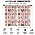 thumbnail image 2 of Blackout Kids Curtains,Pink French Bulldog Flowers Florals Childrens Insulated Curtains Set Of 2,Bedroom Essentials,Toddler Room Decor 52x84in(132x213cm), 2 of 4