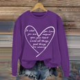 thumbnail image 4 of ZSQDM Women's Hoodless Sweatshirt Light Weight Hoodies for Women Women's Sweatshirt with Print Crew Neck Pullover with Heart Motif and Letter Print Polyester Women Blending Sweatshirt (Xl), 4 of 5