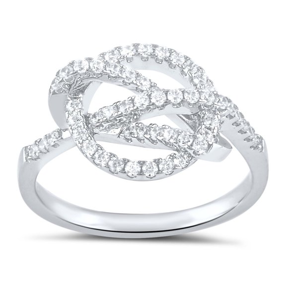 SilverCloseOut Sterling Silver Cz Dream Catcher Ring