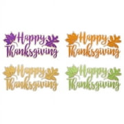 Happy Thanksgiving Foil Layon Cake Decoration (4 pieces)