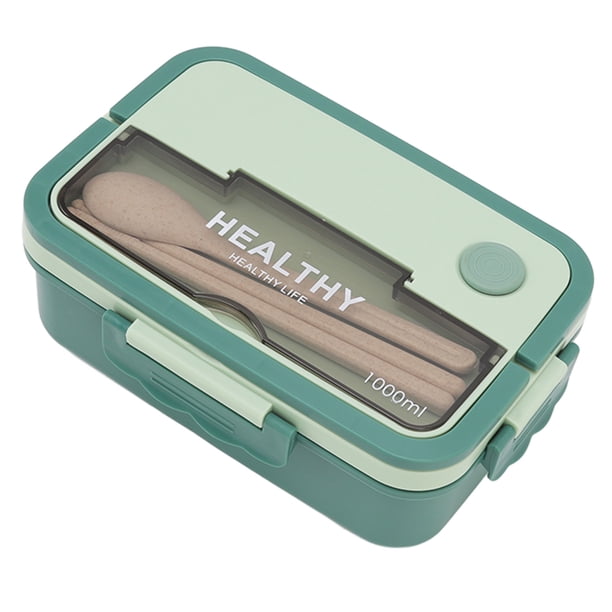 Contenedor de Comida para Almorzar, Lonchera, Contenedores de Almuerzo, Lonchera de PlásTiCO con 3 Compartimentos, 1000 ml, Caja Segura para Microondas Para Niños, Adultos, Adultos,