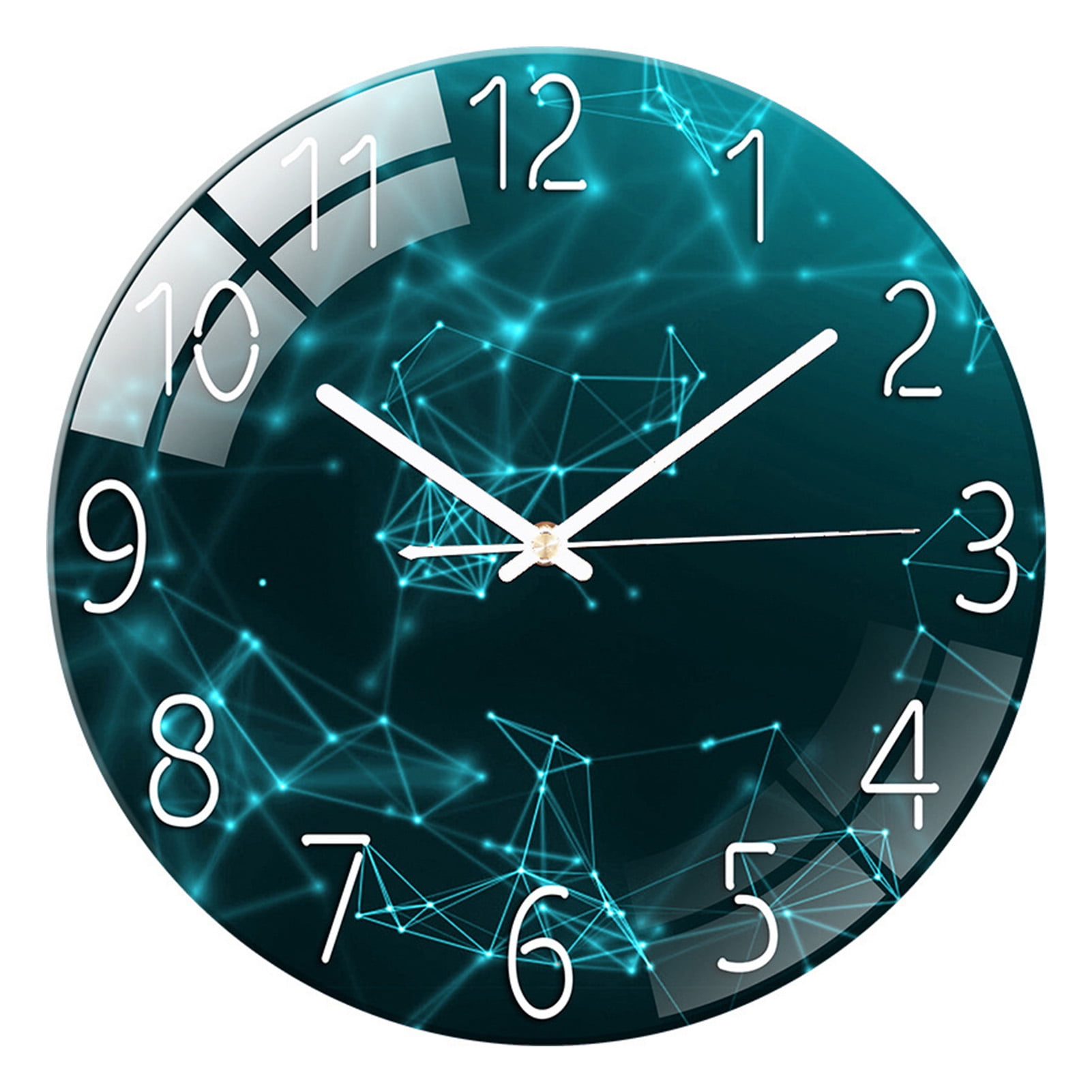 Younar Glass Wall Clock, Modern Design Tempered Glass Wall Clocks with