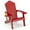 Red, variant on Costway Patio HIPS Adirondack Chair with Cup Holder Weather Resistant Outdoor 380 LBS Navy