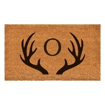 Antler Monogram Doormat, 24" x 48" (Letter O)