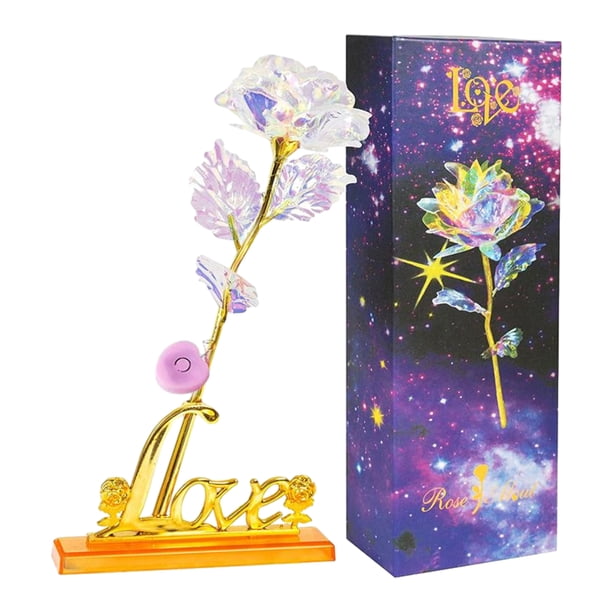 Toystoory Declaración con vibrante decoración de boda con rosas doradas y entrega de regalos que muestran a alguien especial que ama hasta el Kits de decoración para fiestas Flor+caja+lampara+base