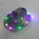 thumbnail image 1 of Sombrero de mezclilla luminoso con lentejuelas occidentales, sombrero de vaquera con ala de lentejuelas iluminada, sombrero de fieltro con tiara LED para mujer, disfraz de Halloween para despedidas, 1 of 5