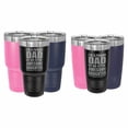 thumbnail image 2 of PrecisionNC Father Daughter Gifts Proud Dad of an Awesome Daughter Engraved Stainless Steel Travel Mug Tumbler with Lid 20 ounce Black, 2 of 2