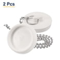 thumbnail image 4 of Uxcell 2Pcs Tapón de Drenaje de Goma con Cadena y Anillo Colgante, Tapón de Drenaje para Bañera Se Adapta a 1 7/8 pulgadas, Tapón de Drenaje de Goma para Bañera, Cocina y Baño, Blanco, 4 of 6