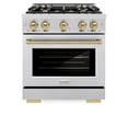 thumbnail image 2 of ZLINE Autograph Edition 30 in. 4.2 cu. ft. Gas Range with 4 Burner Cooktop and Convection Gas Oven in Stainless Steel and Champagne Bronze Accents (HGRZ-30-CB), 2 of 2