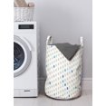 thumbnail image 3 of Autumn Laundry Bag, Abstract Fall Season Foliage Leaves Scandinavian Style Garden Art, Basket with Handles Drawstring Closure for Laundromats, 13" x 19", Turquoise Blue and Eggshell, by Ambesonne, 3 of 4