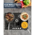 thumbnail image 3 of FogDream 5pcs  Nonstick Cookware Set, Tri-Ply Stainless Steel,9.5in Fry Pan, 5-Quart Soup Pot & 2.3-Quart Sauce Pan,Dishwasher & Oven Safe, Induction Compatible, Silver, 3 of 9