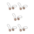 thumbnail image 3 of Electronicheart 1/2/3/5 2 Pièces Rideau en Métal Tieback Polyester Style Simple Couleur Unie Cuisine Parasol Fixation Fixation Accessoires Rouge 5PCS, 3 of 6