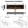 thumbnail image 4 of Mondawe 72" Electric Fireplace Wall Mount or Recessed Fireplace Insert and Freestanding with Remote Control, 750/1500w Ultra-Thin Wall Fireplace Heater for Indoor Use, 4 of 11