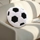 thumbnail image 5 of Bolas de pelusa para almohadas, peluche de 35 cm, suave, decorativas, con forma de balón de fútbol, para decorar, almohada de fútbol peluda, suave, diseño flocado único, decoración portátil, 5 of 9