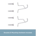 thumbnail image 5 of Kenney Steel Café Curtain Rod Mounting Brackets, Set of 2, Silver Finish, 5 of 6