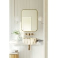 thumbnail image 3 of 24x32'' Gold Mirrors for Bathroom, Gold Bathroom Vanity Mirror, Rounded Rectangle Mirror, Stainless Steel Anti-Rust Tube Metal Frame Wall Mounted Mirror, Vertically/Horizontal Hanging, 3 of 11