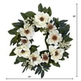 thumbnail image 3 of Nearly Natural 4793 Couronne de Magnolia 22 Po., 3 of 5