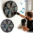 thumbnail image 2 of Hearth & Gear Machine de Boxe Murale Musicale avec Connexion de Boxe Lumières LED Colorées 5 Vitesses Réglables Modes d'Entraînement Multiples Roue de Yoga Sangle de Flexibilité Robuste pour Danse Traversin de Yoga Rectangulaire, 2 of 7