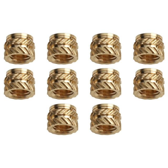10Pcs Threaded Brass Inserts Metal Heat Set M2-M6 Screw Inserts For 3D Printing Hardware Fasteners High Quality Tool Accessories