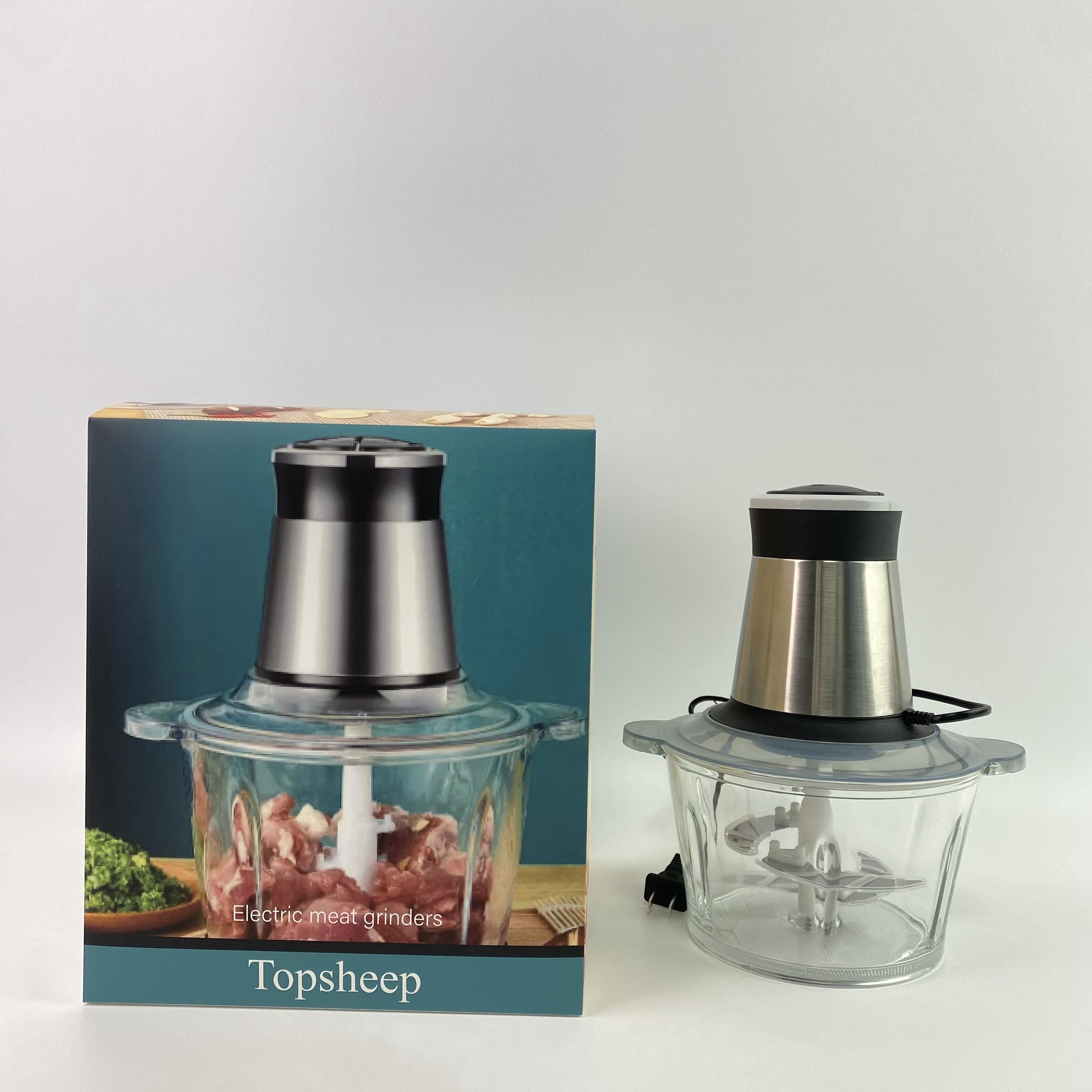 Topsheep Electric meat grinders, mincing, slicing and chopping food, electric,Electric Mini Food Chopper,USB Charging Mini Electric Garlic Chopper,Small Food Processor with Spoon and Brush