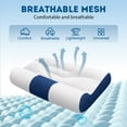 thumbnail image 2 of Cloud Nest Down Pillow, Auricz Pillow, Cervical Traction Pillows, Sleep Enhancing Cervical Support Comfort Goose Down Pillows (Blue), 2 of 7