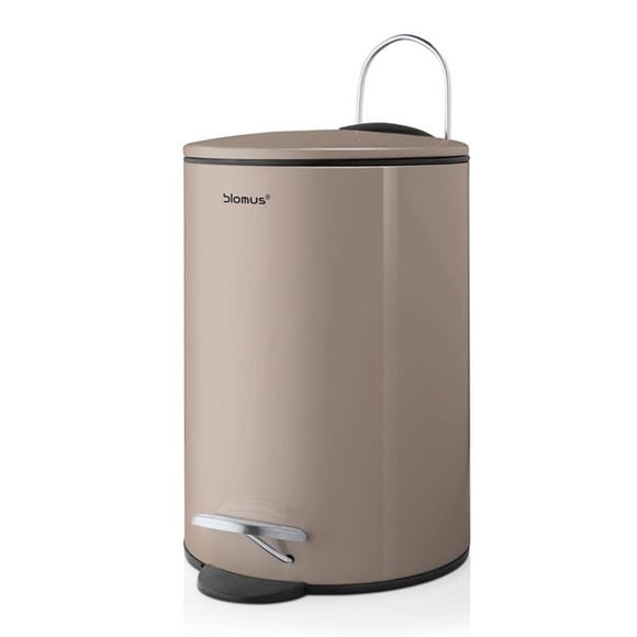 Blomus 68890 Poubelle à Pédale Tubo 3 Litres, Corbeille à Papier, Satellite