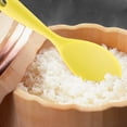 thumbnail image 4 of 8.7" Silicone Soup Ladle Spoon Wood Hand Restaurant Kitchen Scoop Utensil Cooking Supplies Yellow, 4 of 7