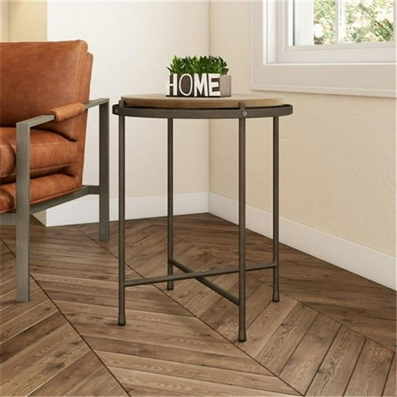 Aspire Home Accents 7340 Patton Industrial Accent Table, Gray