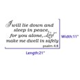 thumbnail image 3 of Adhesivo de pared «Me acostaré y dormiré en paz», Salmo 4:8, 3 of 3
