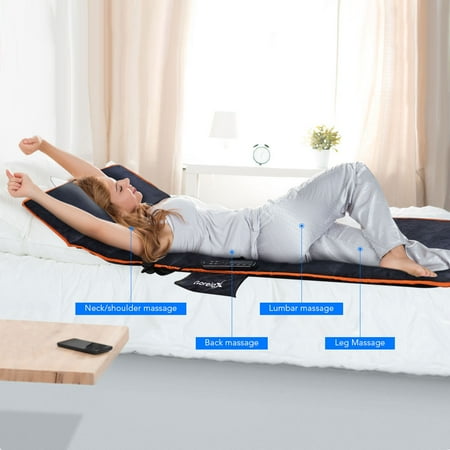 Full Body Massage Mat 10 Vibrating Motors Therapy Relief Heating