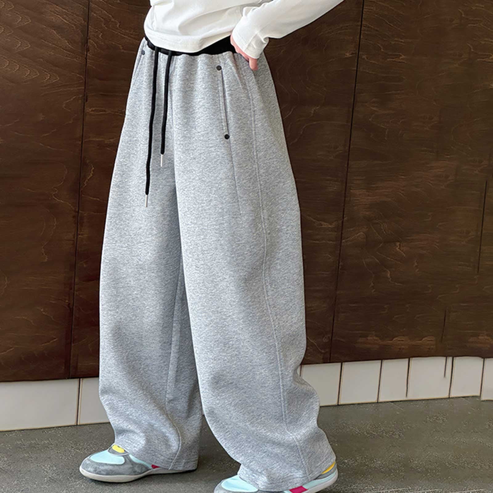 LWNYDPLSD Navy Blue Sweatpants Sleep Pants Girls White Pants Sweatpants Cotton Preteen Clothes Childrens Clothes Girls Size 10-12 Clothes, 13-14 Years