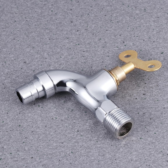 CRILSTYLEO Outdoor Metal Water Tap with Lock, Copper Garden Faucet, Rust-Resistant Design for Home and Yard Use