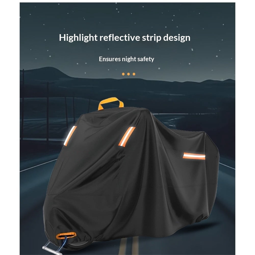 210D Heavy Duty Small Motorcycle Cover, All Season Durable Waterproof Outdoor Protection Scooter Cover with Lock-Holes Storage Bag Fits up to Bike （210D-M【200*95*110】）