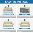 thumbnail image 6 of JIATER 1-Piece Sofa Cover Stretch Couch Cover Washable Sofa Slipcover Furniture Protector for 3 Cushion Sofa,Light Beige, 6 of 8
